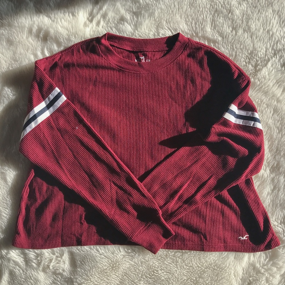 Hollister burgundy long sleeve